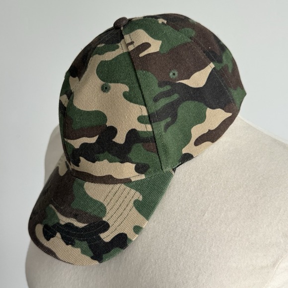 None Other - Camo Wool Blend Baseball Cap Green Hunting Sports Utility Work Wear Outdoors